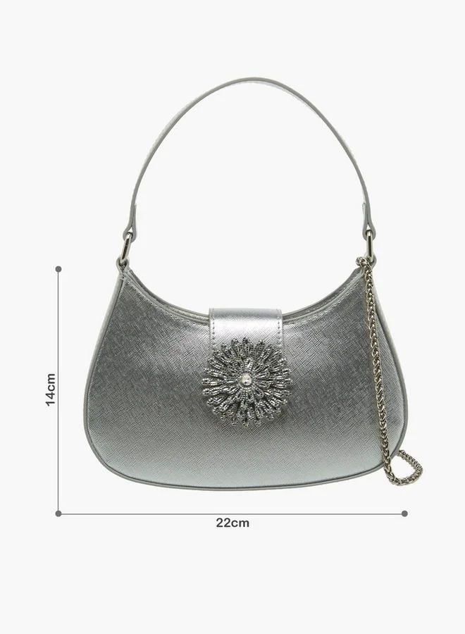 Flora Bella By Shoexpress Textured Shoulder Bag With Detachable Strap Ramadan Collections